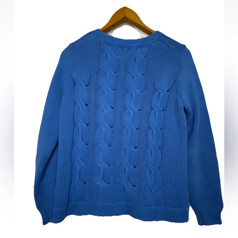 J Crew Women’s S Oversized Cable Knit Sweater Granny-core Collegiate Preppy cute - Picture 3 of 11
